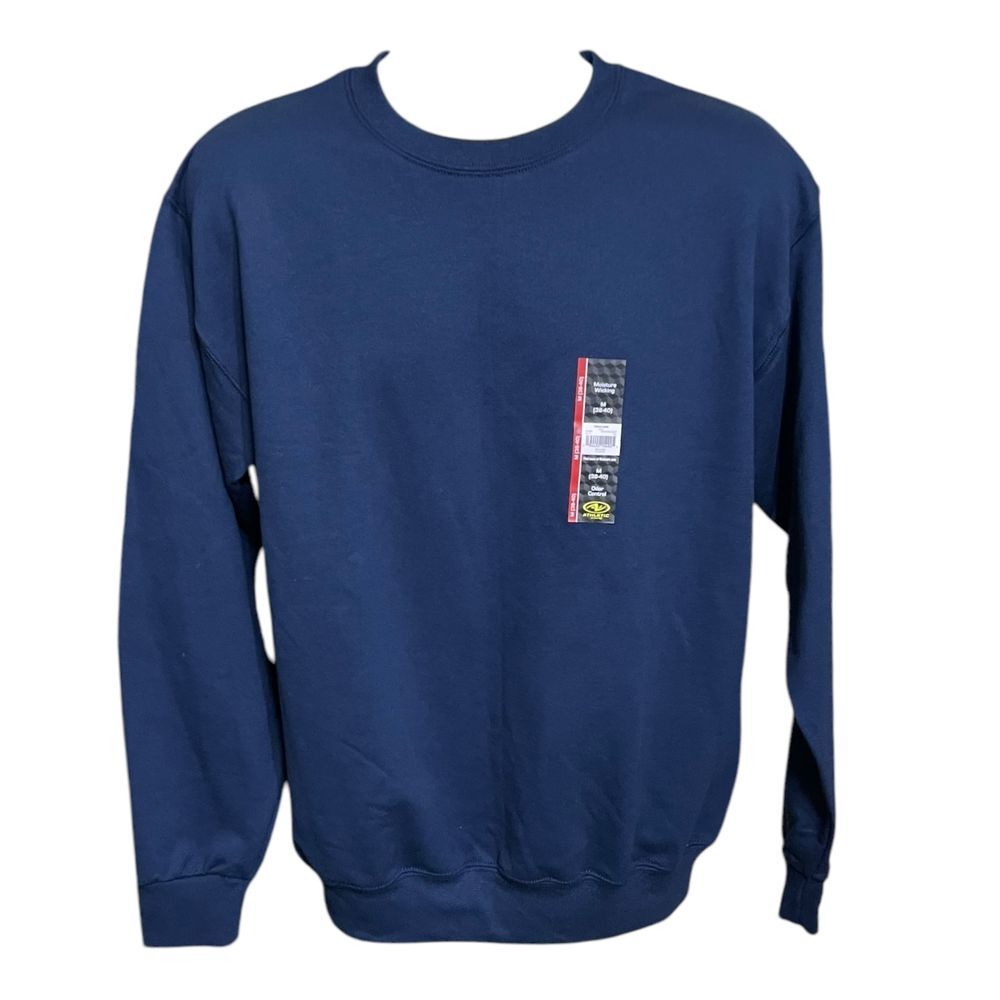 Pullover - Athletic Works - Blue - Fleece Crew Neck - Men's M (38-40)